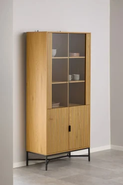 MID.YOU Vitrine Jaipur eichefarbig Discount