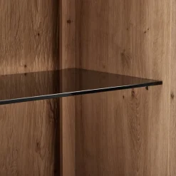 BYYU Vitrine Lizzano dunkelgrau, eichefarbig Best