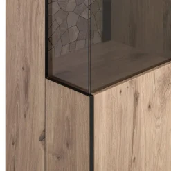 Livetastic Vitrine Ruben eichefarbig, schwarz