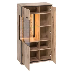 Livetastic Vitrine Ruben eichefarbig, schwarz