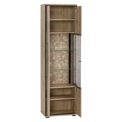 Livetastic Vitrine Ruben eichefarbig, schwarz Outlet