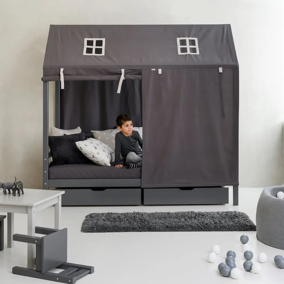 Hoppekids Vorhang HS-Pets dunkelgrau Outlet