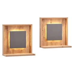 BYYU Wandboard Lizzano dunkelgrau, eichefarbig Sale