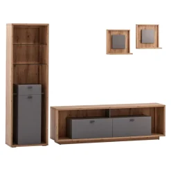 BYYU Wandboard Lizzano dunkelgrau, eichefarbig Sale