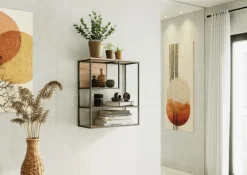 Ambia Home Wandregal Alvor akaziefarbig, schwarz Sale