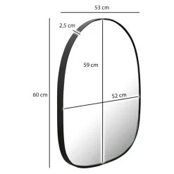 MID.YOU Wandspiegel Metall schwarz Best
