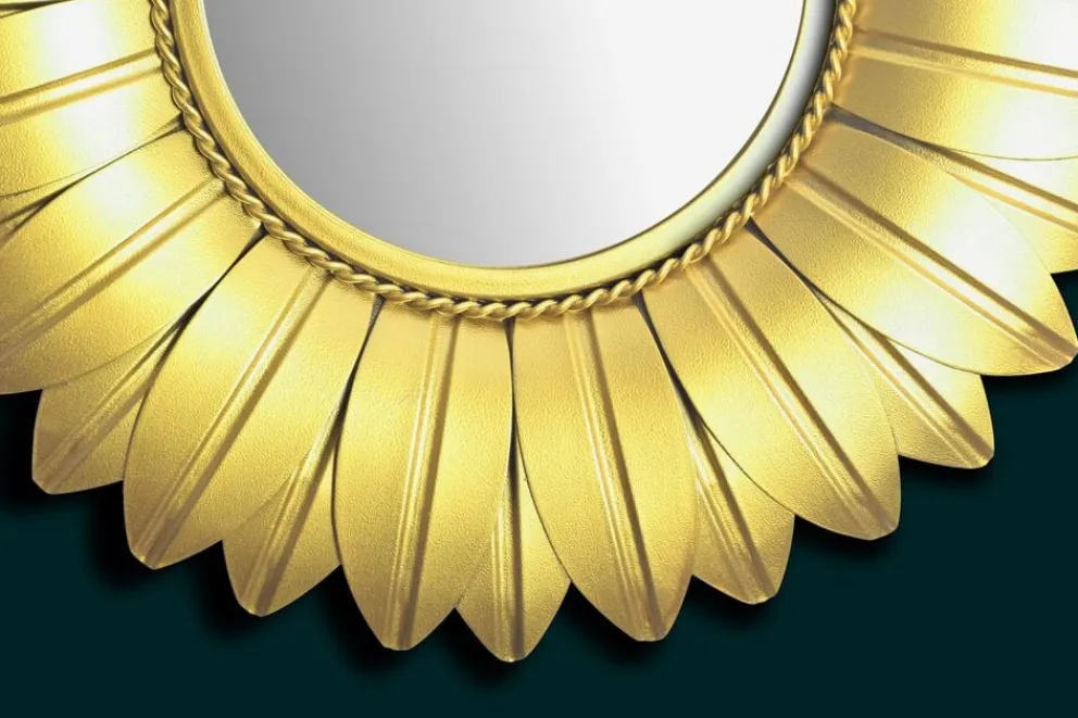 MID.YOU Wandspiegel Rund champagner Online