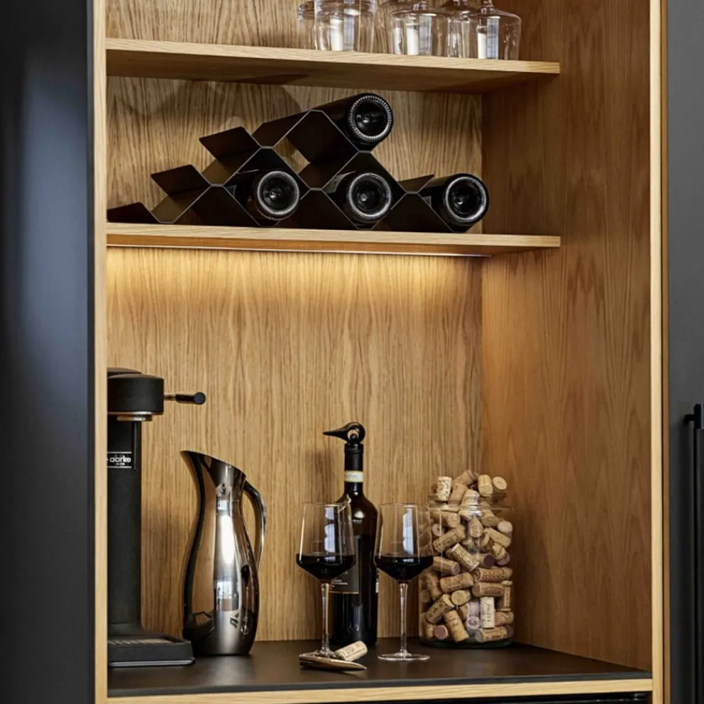 ZONE Weinregal Rocks schwarz Hot
