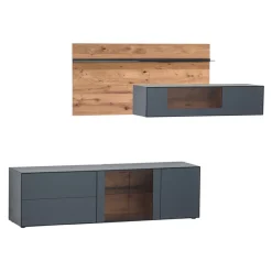 VALNATURA Wohnkombination Livino anthrazit Clearance