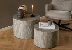 MID.YOU Zweisatztisch Dice grau, weiss Sale