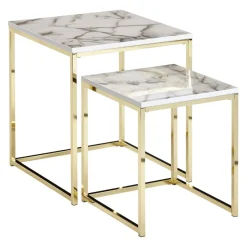 MID.YOU Zweisatztisch Marmor weiss Discount