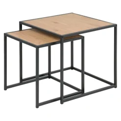 MID.YOU Zweisatztisch Seaford schwarz, wildeichefarbig Outlet
