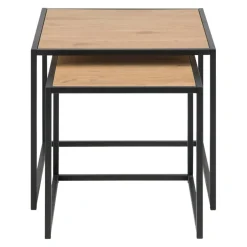 MID.YOU Zweisatztisch Seaford schwarz, wildeichefarbig Outlet