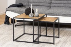 MID.YOU Zweisatztisch Seaford schwarz, wildeichefarbig Outlet